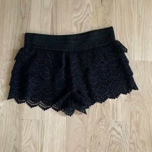 Black Lace Shorts